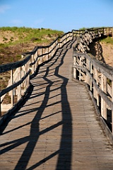 Wooden Walkway Leads to Plum Island Beach in Massachusetts